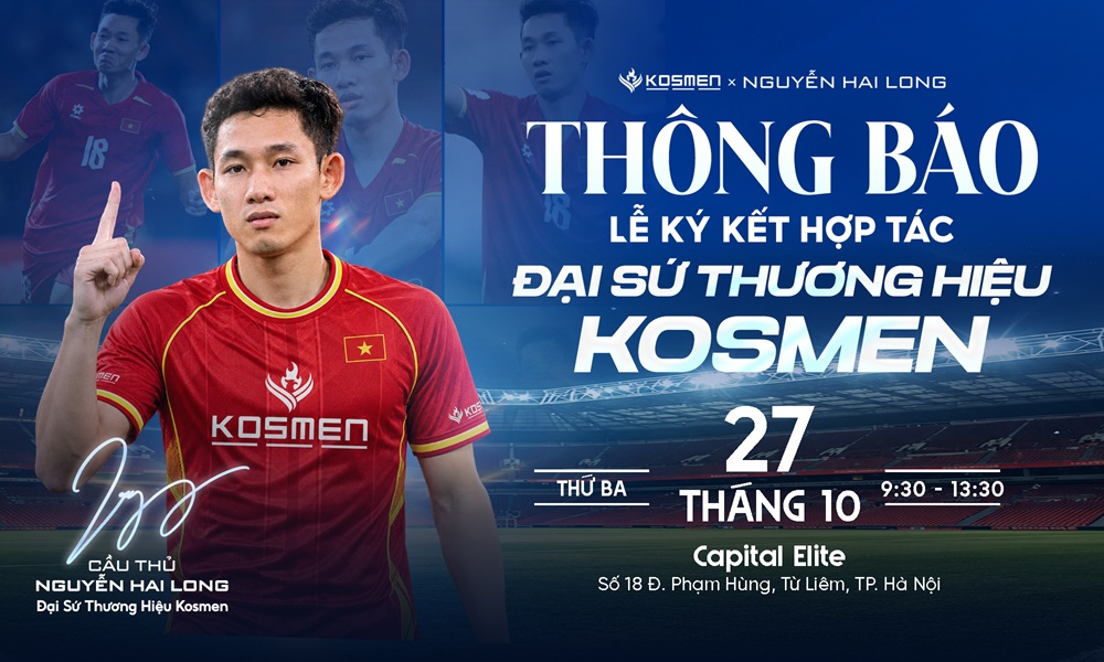 Thông Báo Lễ Ký Kết Công Bố Đại Sứ Thương Hiệu Kosmen